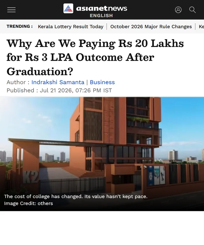 Asianet Newsable: Why Are We Paying Rs 20 Lakhs for Rs 3 LPA Outcome After Graduation?